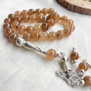 33 Dragonstone 10cm Muslim Rosary Beads Middle Eastern Arab Prayer Tasbih Ice Crack Handmade Beads - Product Image 5