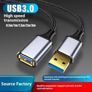 Toptan USB3.0 yüksek hızlı veri kablosu uzatma erkek U Disk fare klavye cep telefonu USB şarj için - Product Image 5