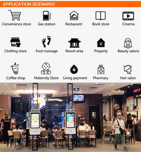 21,5 Pantalla táctil de 32 pulgadas Pago de facturas Quiosco automático de pedidos de autoservicio de comida rápida con impresora térmica Escáner de código QR - Product Image 6