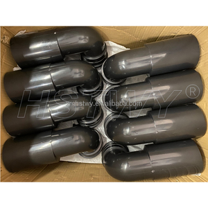 D90 D110モダンデザインPVC/HDPEブラックトイレ排水管品質隠しシスタンWCパンコネクタチューブウォーターマーク付き - Product Image 4