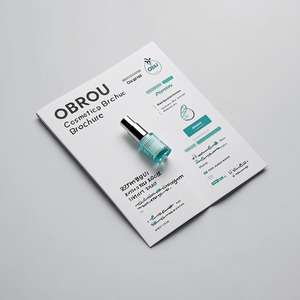 OBROU定制设计双面折叠传单个性化胶印商务传单标签卡片模型