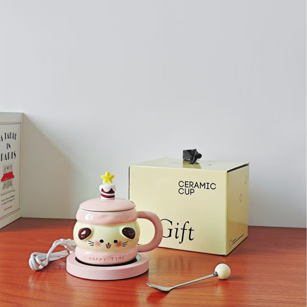 A pink-gift box thermostatic cup