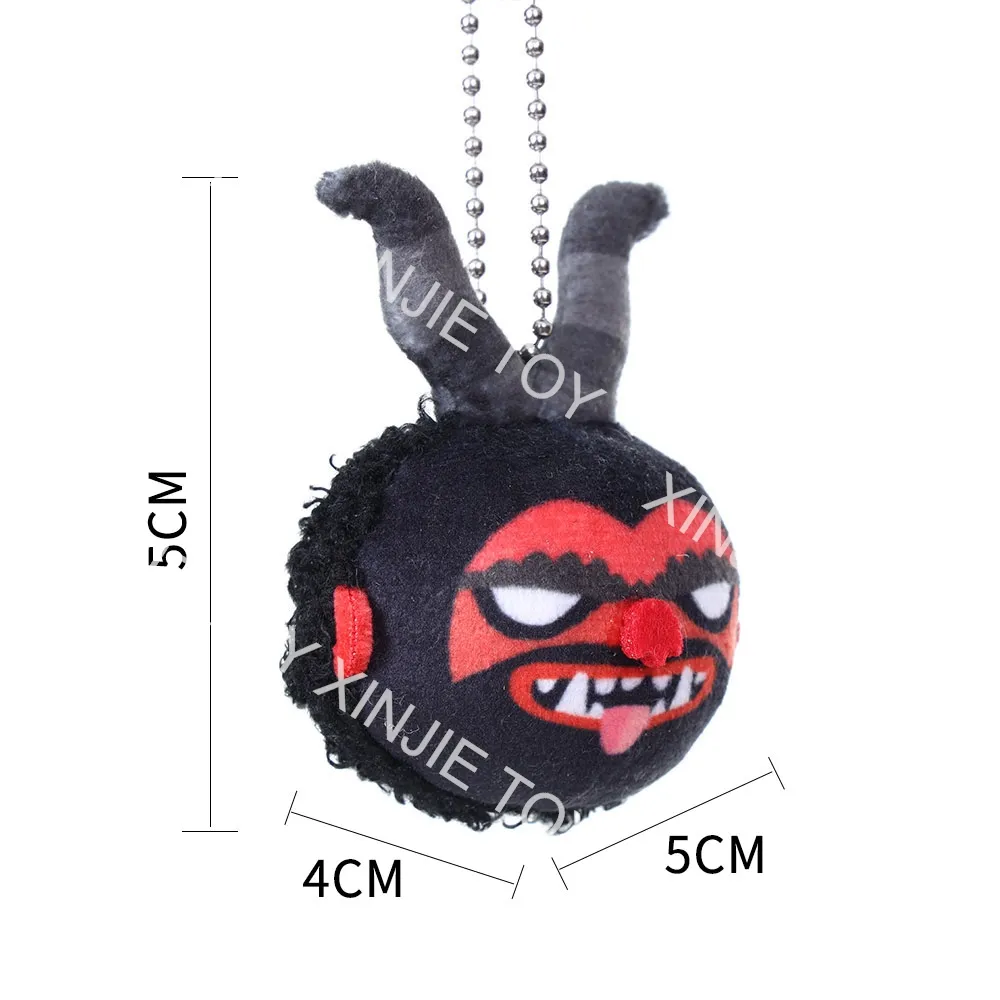 Personalizza peluche demon doll head Cartoon Toys portachiavi regalo mini 5cm demon doll head portachiavi giocattoli con stampa a catena ad angolo per la testa