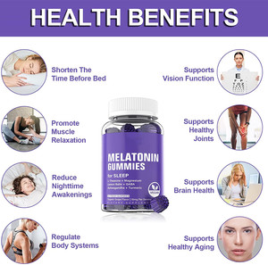 Nhãn hiệu riêng GMP chứng nhận OEM ODM bổ sung gaba aminobutyric axit Gummy kẹo ngủ Gummies - Product Image 2