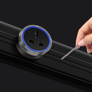 2024 Universal <strong>Multi</strong>-<strong>Function</strong> LED Light <strong>Socket</strong> for Aluminum Alloy Track Rail Wall Smart <strong>Power</strong> 13A Rated Electrical Track Plugs - Product Image 1
