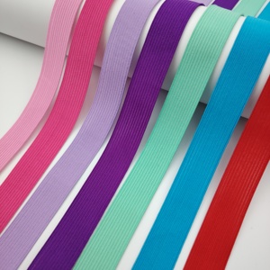 Custom Sizes and Colors Versatile Knitted <strong>Elastic</strong> Webbing Coated for Garment Applications-for Fashion Apparel &amp; Activewear - Product Image 1