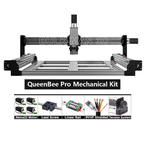 BulkMan3D Kit mecánico CNC QueenBee PRO de alta calidad, 4 ejes, 8mm, rieles lineales impulsados por tornillo de plomo, enrutador de madera, grabador CNC, 20% de descuento