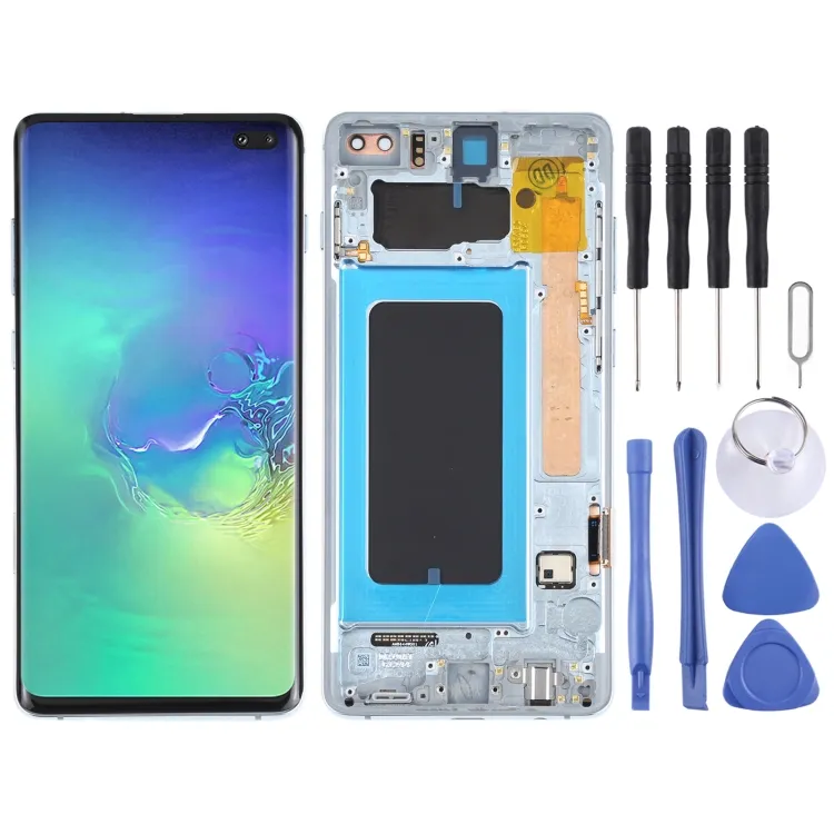 Original Super AMOLED LCD Screen for Samsung Galaxy S10+ Digitizer Full Assembly with Frame Mobile Phone Lcds