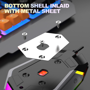 Tastiera da gioco con 104 a tasti colorati con Mouse ottico Set Multi-funzione meccanica per computer Desktop per PC