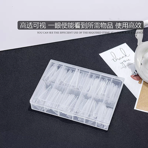 กล่องเปล่า12ช่องใสสีดำสำหรับเล็บปลอมแบบยาวปลายเล็บพลาสติกทนทาน - Product Image 5