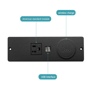 Toma de corriente de escritorio integrada estándar de EE. UU. Toma de corriente de carga inalámbrica inteligente con 2 cargadores USB y conectividad NFC - Product Image 5