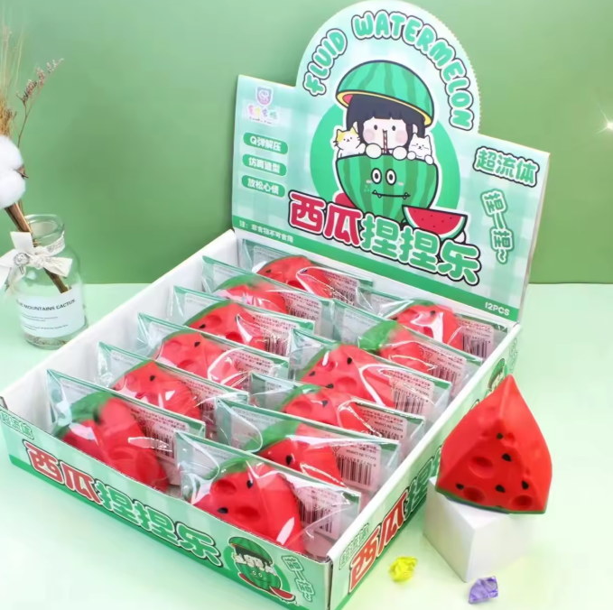 Fluid watermelon single bag with chuck-display box