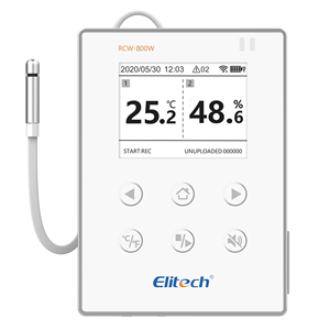 Elitech-Registrador de datos externo, sensor de 5m para refrigeración, cadena de frío, temperatura, humedad, OEM, de plástico, WiFi, 1, 2, 2 - Product Image 1