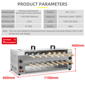 Double Layer Chimney <strong>Cake</strong> <strong>Maker</strong> Machine Bread <strong>Maker</strong> Machine with <strong>CE</strong> - Product Image 5