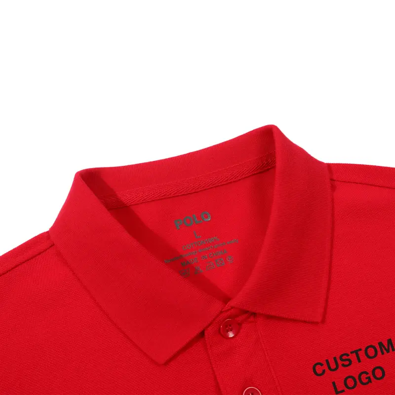 Camiseta polo bordada casual para homens, camisa de manga curta simples de alta qualidade com logotipo personalizado para golfe
