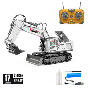 RC alaşım ekskavatör 17 kanallar sprey kazma fonksiyonu ile 2.4G diecast kamyon modeli RC ekskavatör oyuncak 3 renkler - Product Image 2