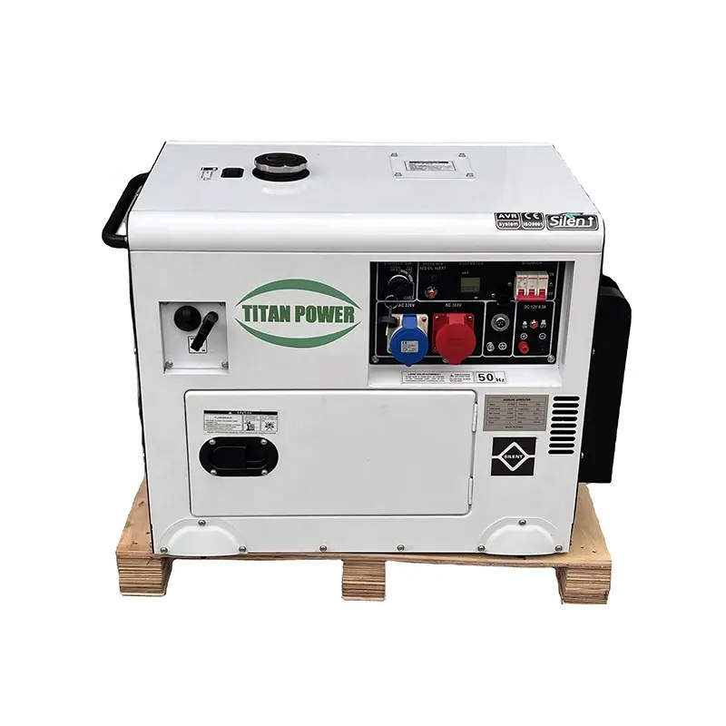 Control de arranque automático profesional 3 fases 7,5 Kw 230V 7,5 Kva silencioso 8500 generador de gasolina con mango y rueda