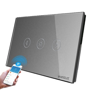 Smartdust US Glass Panel Alexa Google Home Tuya EWelink App Control Voice Remote Wall WIFI Touch Light Smart AU Dimmer <strong>Switch</strong> - Product Image 1