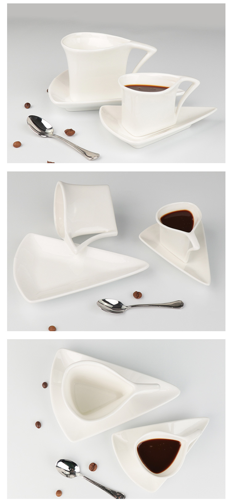 Grace triangle shape coffee cup for wedding