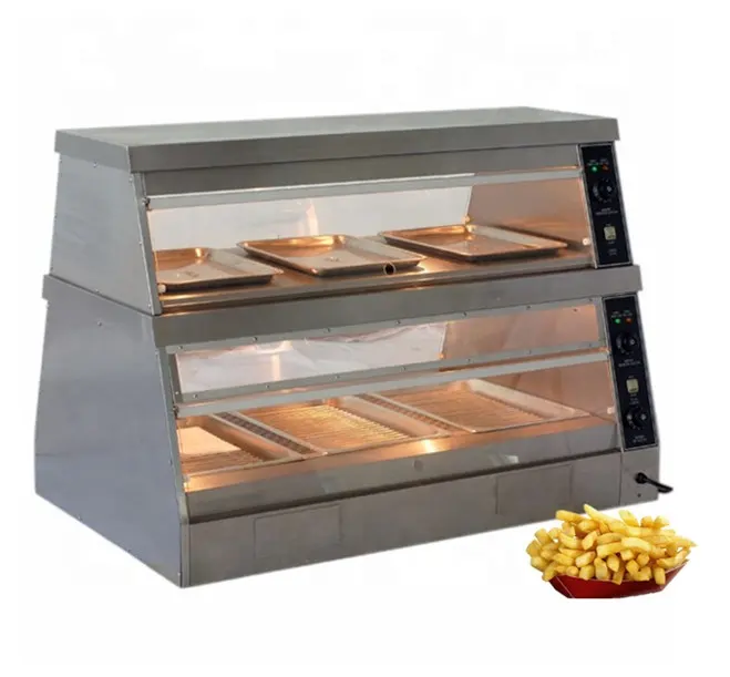 Comercial comida caliente casos/calentador de comida de pantalla/pollo calentamiento mostrar DBG-1500