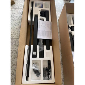 制造定制棕色高度可调坐立桌木桌电动单电机升降站立桌，带金属框架 - Product Image 6