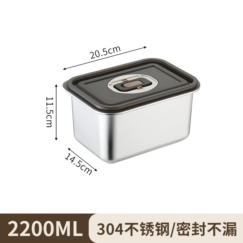 กล่องถนอมอาหารทรงสี่เหลี่ยม 2200 มล. - ฝา PP