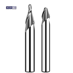 Özel konik kesici HRC70 2-4 flüt freze kesicisi katı karbür konik topu burun frezeler - Product Image 1