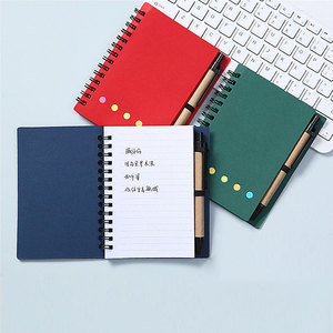 JPS OEM笔记autocolantes牛皮纸易于携带的记事本笔记本定制线圈便签 - Product Image 5