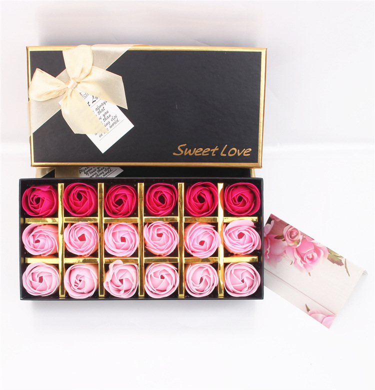 18 roses fleurs tricolores