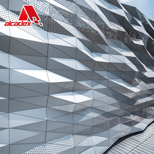 Anpassung 3D Aluminium verkleidung Außenwand paneele Externe Vorhang fassaden Aluminium furnier Fassade Tapete Hot Sales