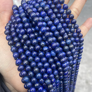 Nhuộm Màu Xanh Màu Vòng <span class=keywords><strong>Lapis</strong></span> <span class=keywords><strong>Lazuli</strong></span> Bead Sợi 4 6 8 10 12 Mm Loose Sợi Cho Thiết Kế Vòng Đeo Tay Đồ Trang Sức Làm - Product Image 4