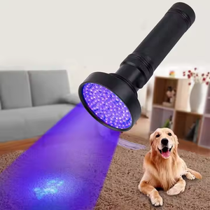 Phổ biến UV đèn pin 100 * UV LED 395nm hợp kim nhôm chất lượng cao màu tím ánh sáng LED Torch ánh sáng 6 * AA pin khô không thấm nước - Product Image 6