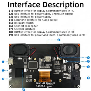 Kit de pantalla táctil capacitiva, módulo LCD, Monitor táctil con puerto HD de 7 pulgadas para Raspberry Pi 4