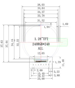 TFT-Display 1,28-Zoll-TFT-LCD-Anzeigemodul Rund RGB 240*240 GC9A01 Treiber 4-Draht-SPI-Schnittstelle 240x240 PCB für Arduino