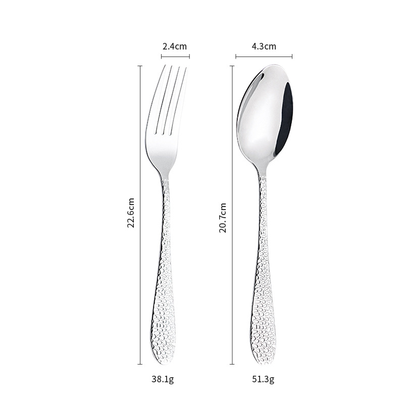 Snake skin pattern spoon and fork two-piece set-opp