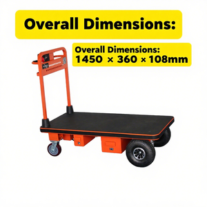 Truk tangan listrik lipat empat roda dengan kapasitas 500kg Motor 400W untuk transportasi kargo industri - Product Image 3