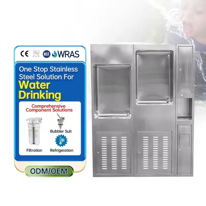 Enfriador DE AGUA DE ACERO INOXIDABLE independiente comercial, dispensador de agua para bebidas, bebedero para tuberías directas de oficina
