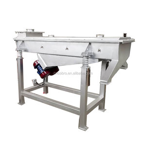 Pantalla de vibración lineal rectangular de acero inoxidable Industrial de gran capacidad con motor para granos de cacao - Product Image 3