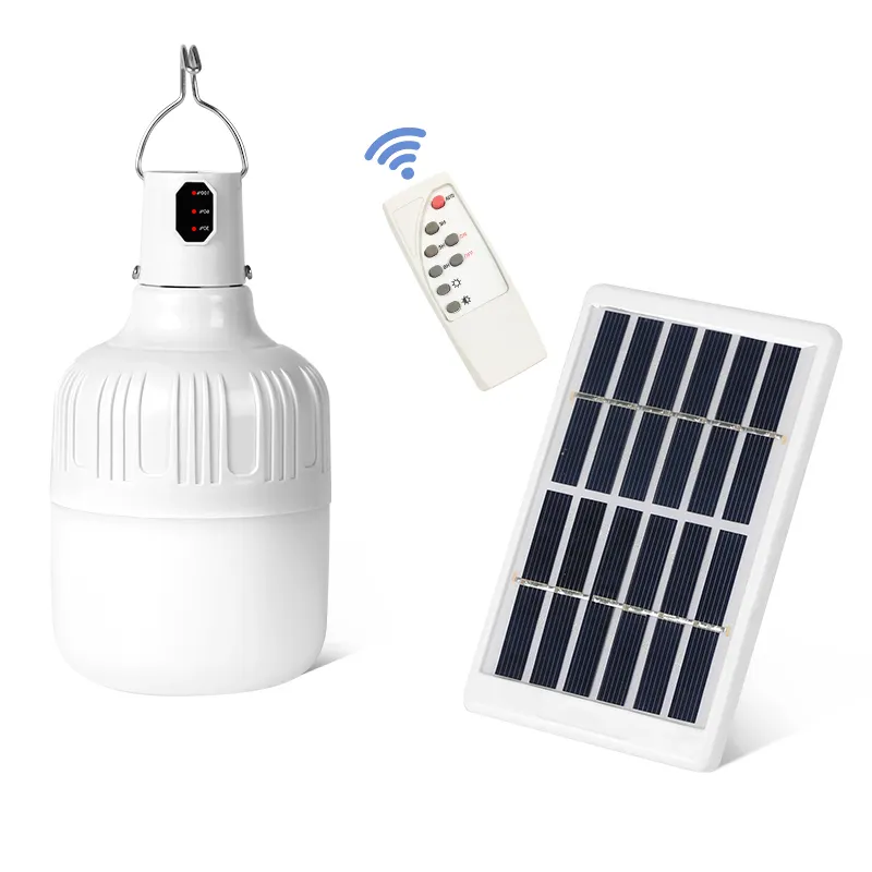 New Arrival Outdoor Portable Camping Lamp Solar Rechargeable light Emergency Led Bulb
