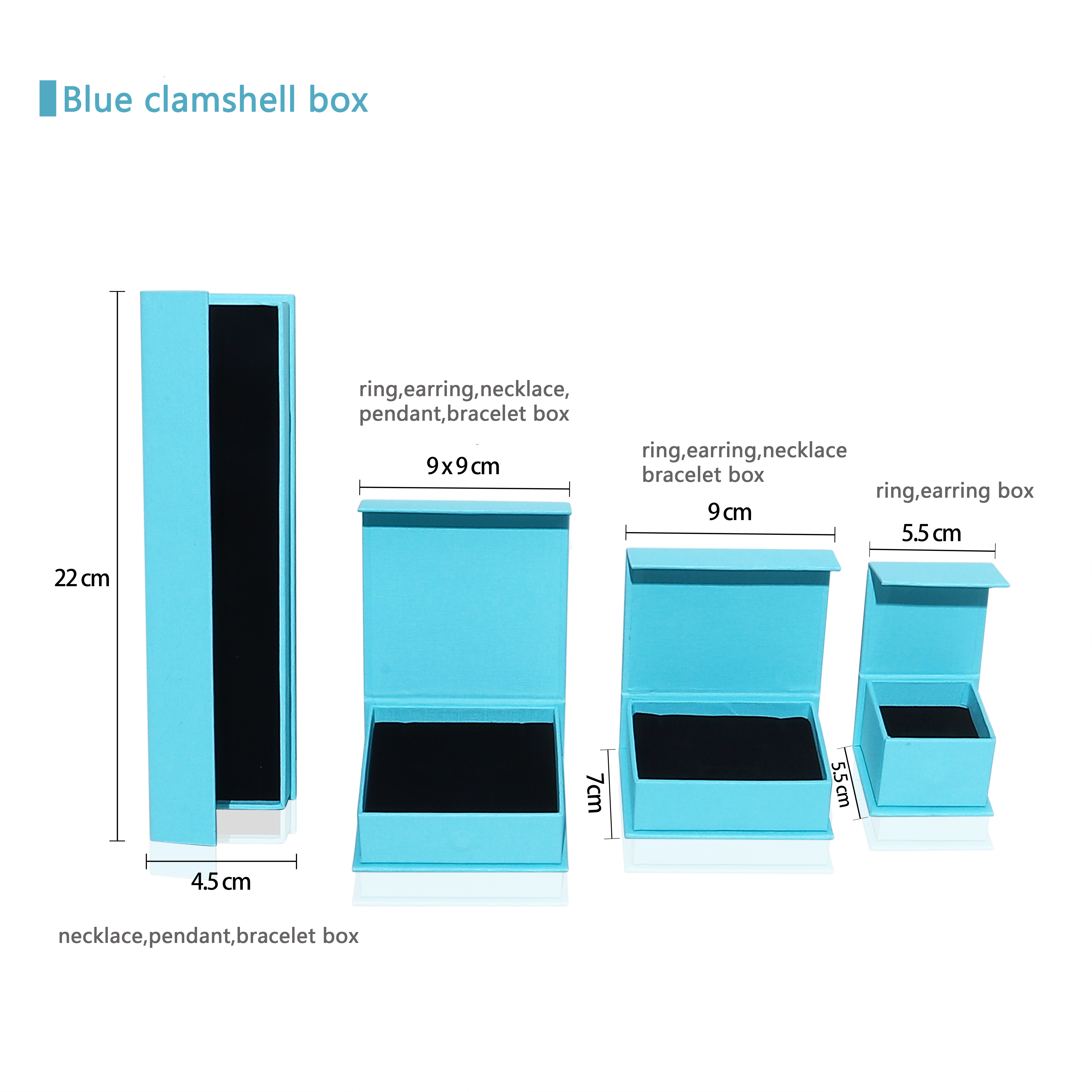 Blue jewelry box set
