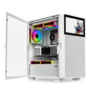 Porta aperta pannello laterale in vetro temperato ATX Gaming Case con schermo Display LCD custodia del Computer - Product Image 1