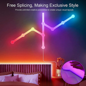 RGB akıllı ışıklar oyun müzik Sync ile DIY LED aydınlatma için ev ses uzaktan kumanda oturma odası için mevcut siyah beyaz - Product Image 5