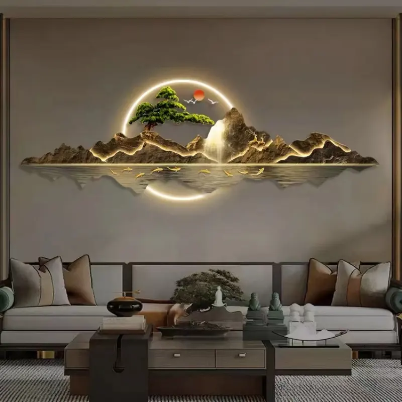 Modern Art Led Landscape Bonzais acrilico UV all'avanguardia fatto a mano Home Wall Decor per la decorazione della camera da letto del soggiorno