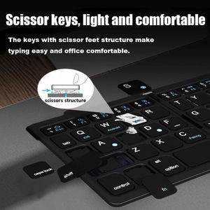 Mini teclado plegable inalámbrico portátil Qwerty con panel táctil para tableta iPad para iOS Android Windows - Product Image 5