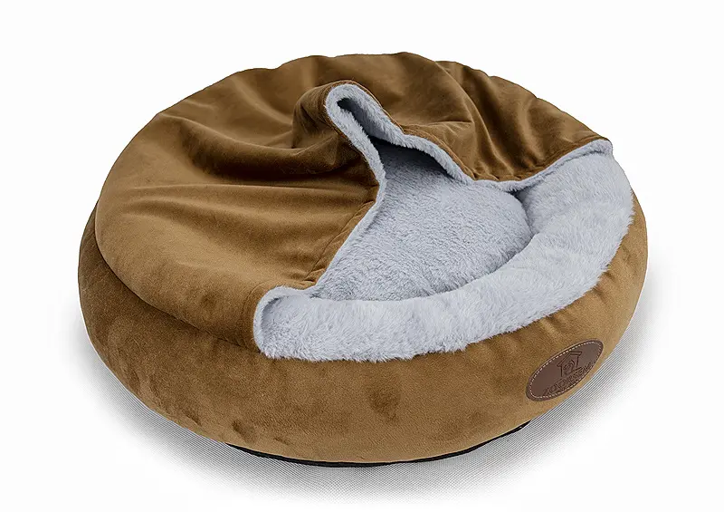 2023 nuovo Design Extra morbido caldo antiscivolo stile conchiglia Cat Cave lavabile in lavatrice letto per cani riscaldato letto per animali domestici