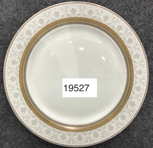 Czech Farfor Unique Shape Ceramic Dinnerware Set Complete Plate Dish with Gold <strong>Rim</strong> Eco-Friendly for Parties - Product Image 4