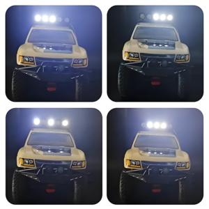5 LEDスポットライト金属屋根ランプライトバープラスチック部品Axial SCX10 TRX-4 1/10 RC車用