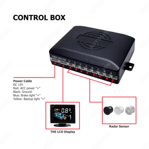 Pantalla LCD de retroiluminación, Sensor de aparcamiento para coche, Radar de marcha atrás para automóvil, Detector ultrasónico, Parktronic, 8 sensores - Product Image 6