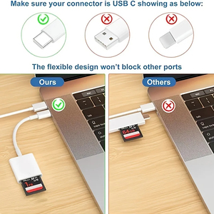 适用于iPhone15的USB C存储卡读卡器C至SD TF适配器适用于华为小米数据转换器相机卡DC输出 - Product Image 3
