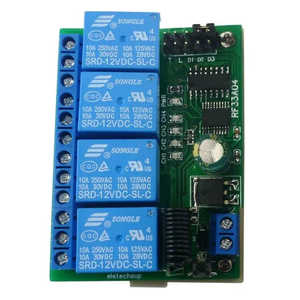 4CH DC 12V 433M RF Rolling Code Hopping Encoder Decoder RC43A04 trasmettitore RF33A04 Controller per accesso senza chiave remoto sicuro